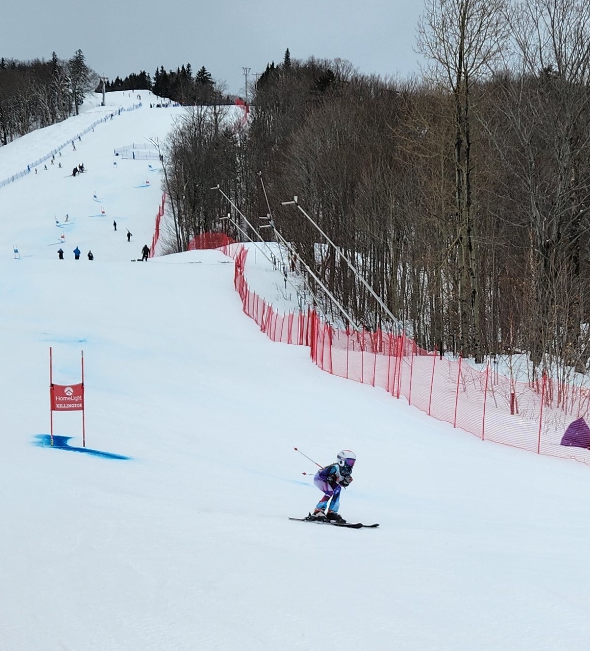 Skier skiing down the slope